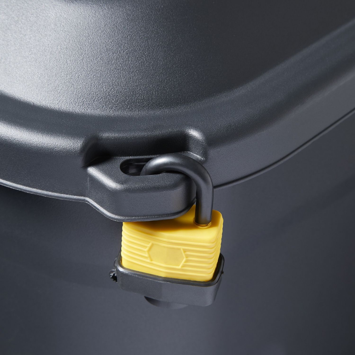 Strata 60L heavy duty plastic storage box black, UK version