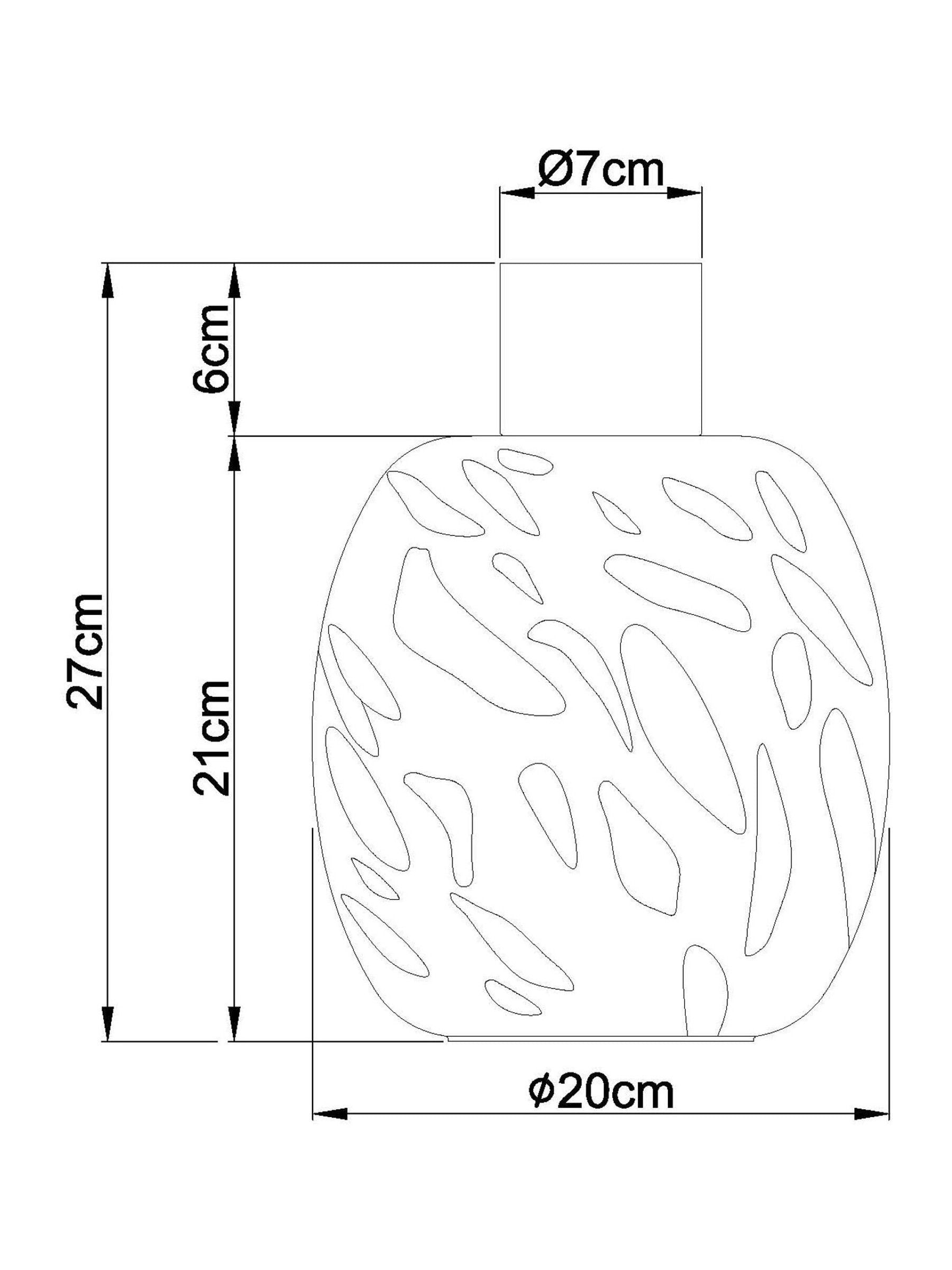 Brass confetti glass ceiling light shade, UK version