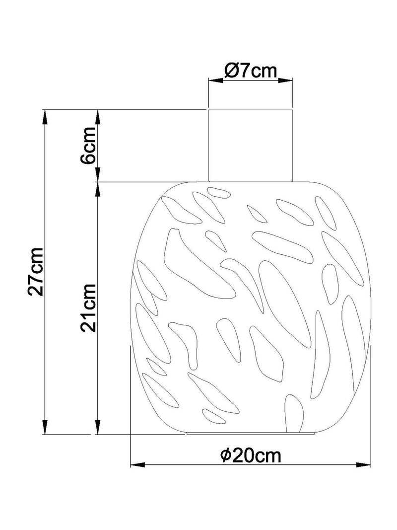 Brass confetti glass ceiling light shade, UK version