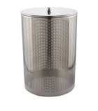 Zodiac round laundry basket with chrome mesh finish, UK version
