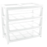 Argos Home plastic drawers extra wide gloss white 3 drawer (British brand)