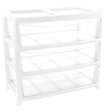 Argos Home plastic drawers extra wide gloss white 3 drawer (British brand)
