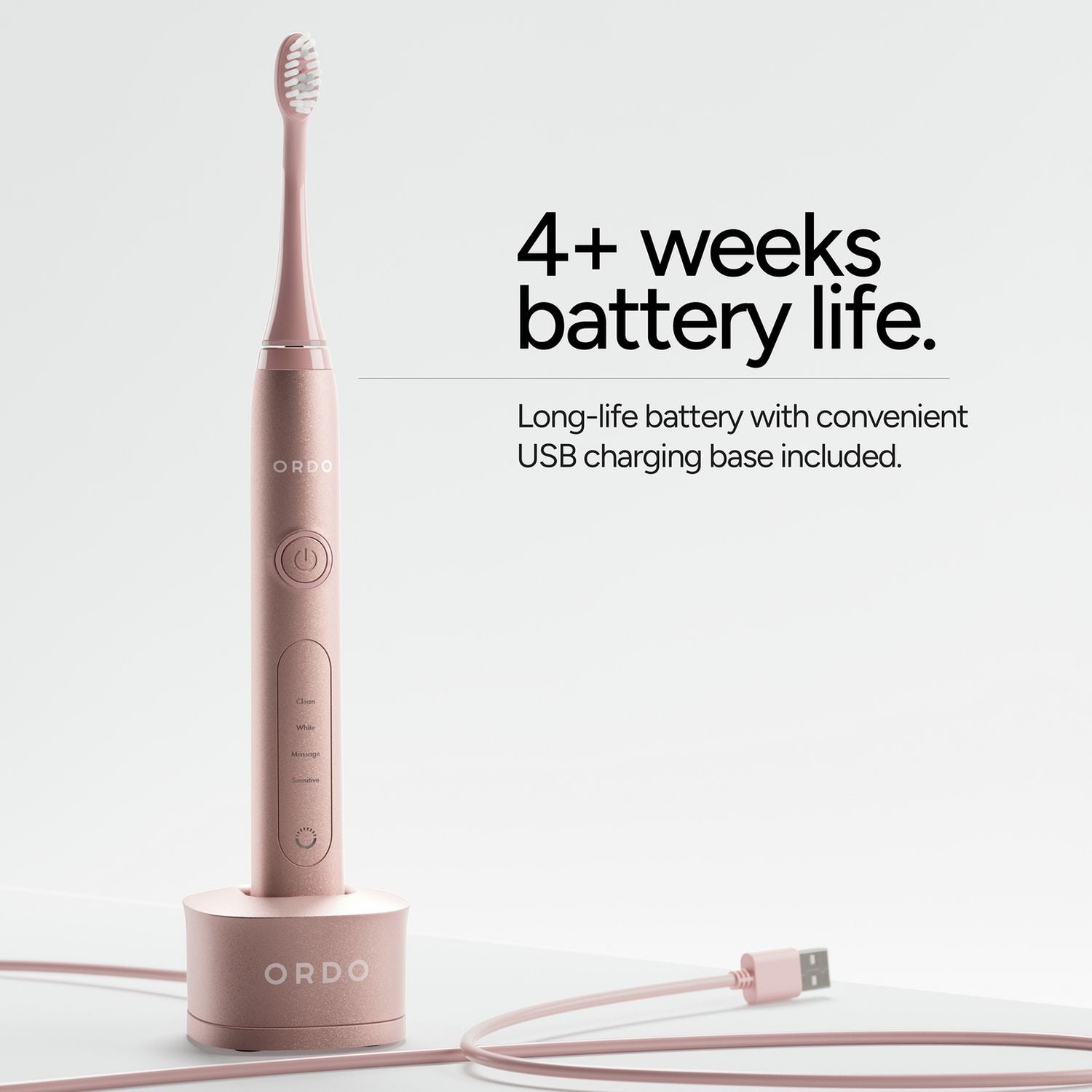 Ordo Sonic+ pink electric toothbrush (British brand)