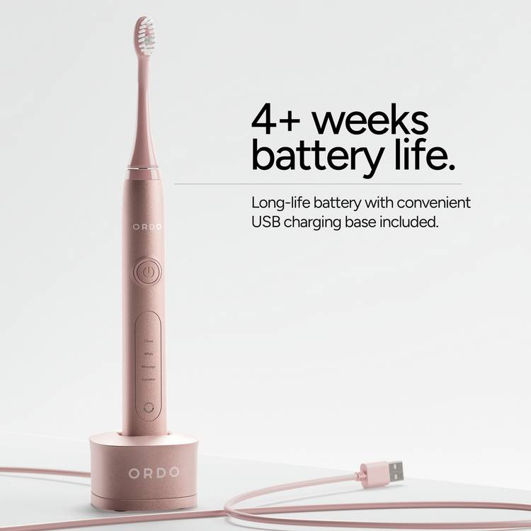 Ordo Sonic+ pink electric toothbrush (British brand)