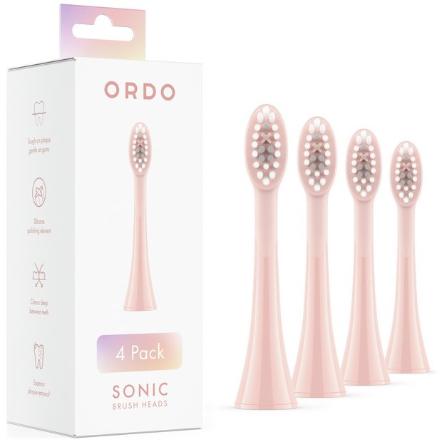 Ordo electric toothbrush heads rose gold 4 pack, UK version