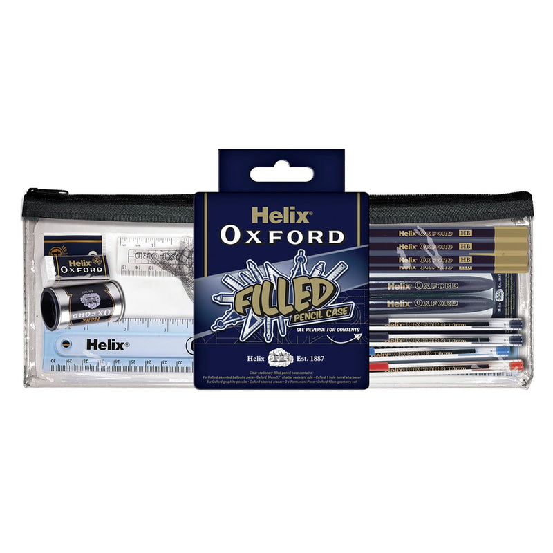 Oxford filled 18 piece pencil case, imported from the UK