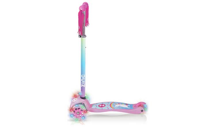 Zinc Safari Unicorn Light Up 3 Wheel Scooter GOODS Argos