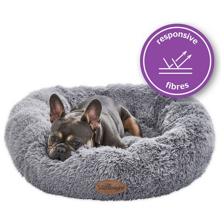 Silentnight donut dog bed grey medium, imported from the UK