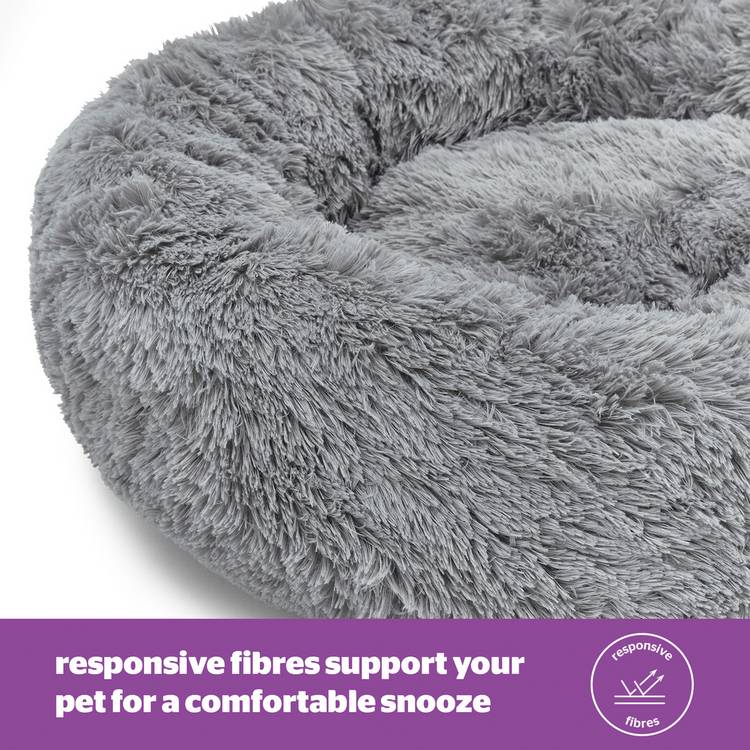 Silentnight donut dog bed grey medium, imported from the UK