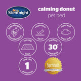 Silentnight donut dog bed grey medium, imported from the UK