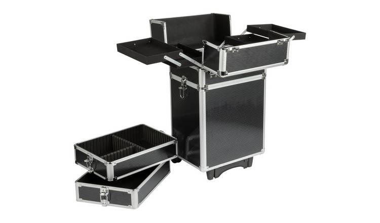 Large Black Professional Make-up Trolley Case