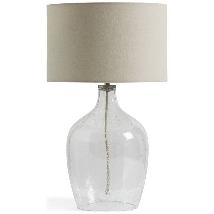 Argos Home glass table lamp clear cream, imported from the UK