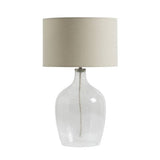 Argos Home glass table lamp clear cream, imported from the UK