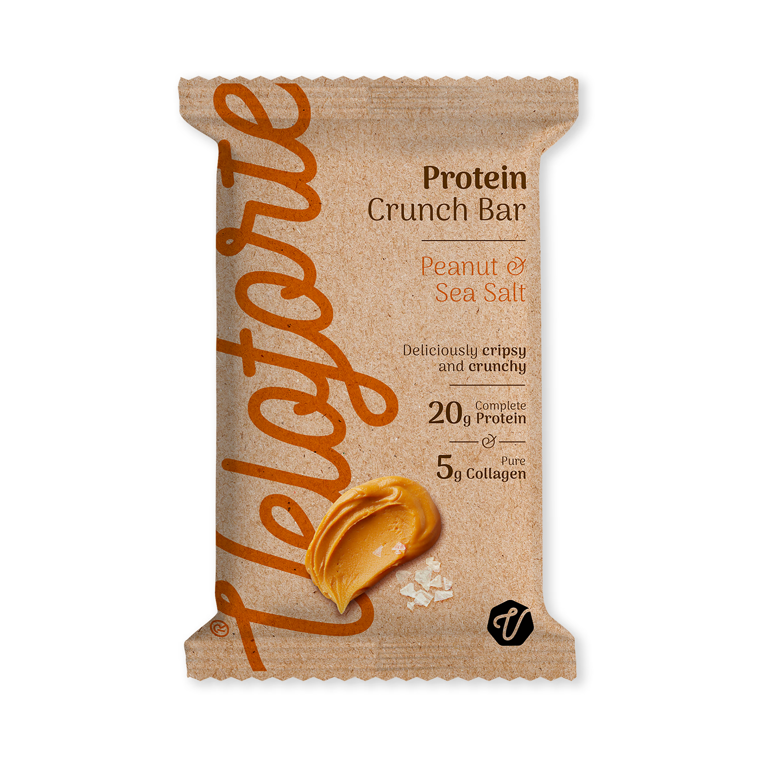 Veloforte Protein Crunch Peanut & Sea Salt bar 66g, UK version