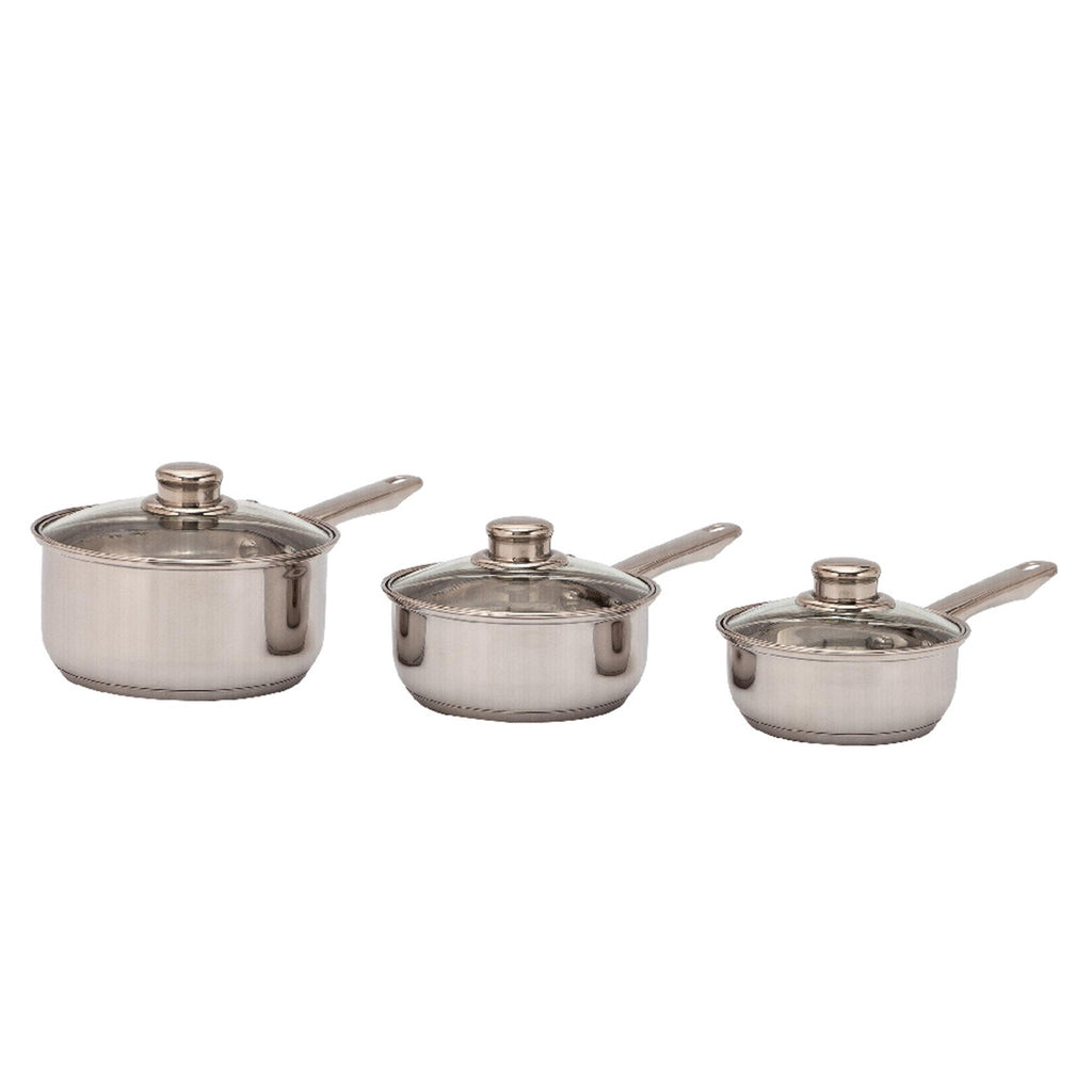 Sainsbury's Home Stainless Steel Saucepan Set 3pc