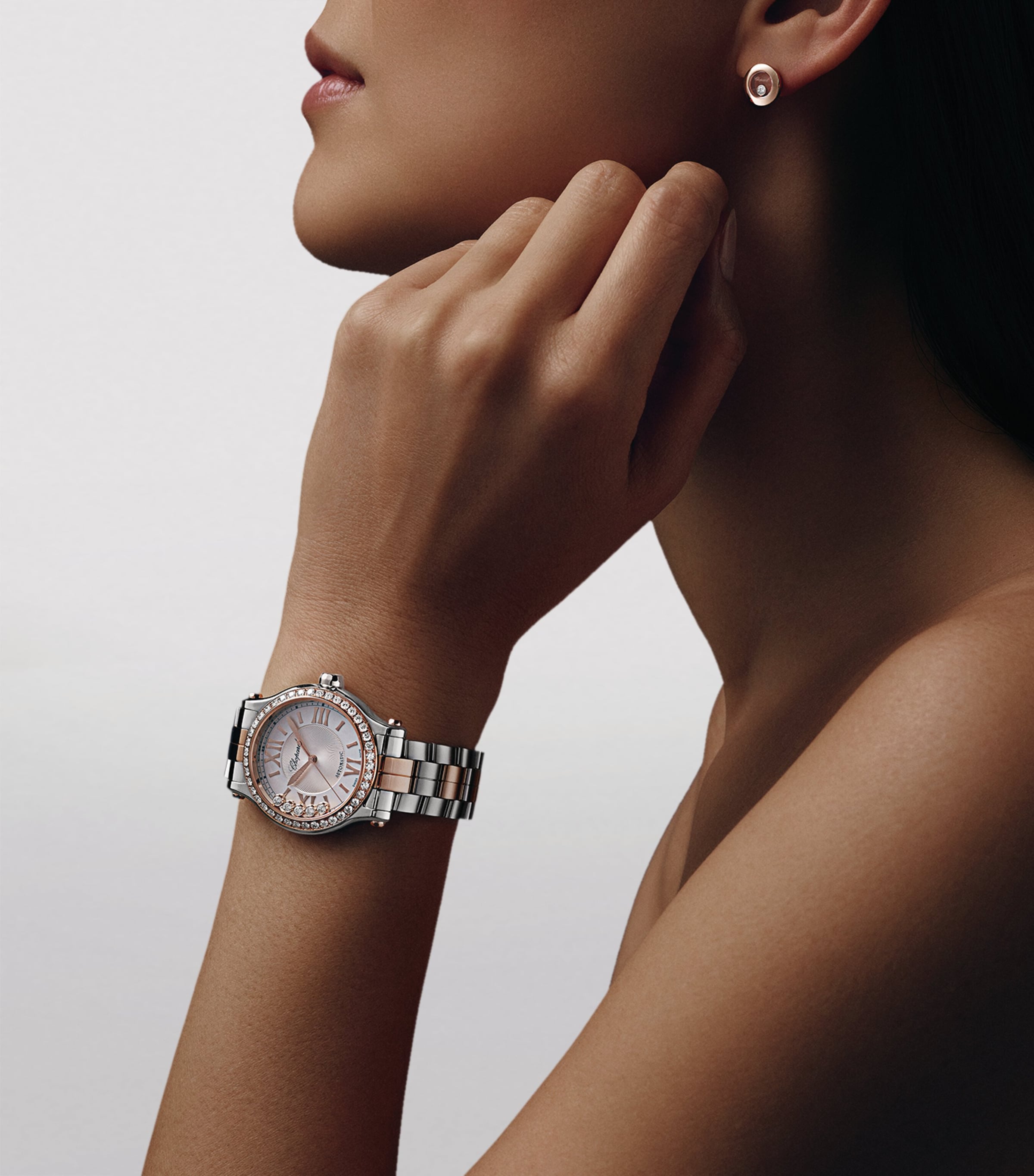 Chopard Happy Sport Automatic Watch rose gold stainless steel 33mm (British brand)