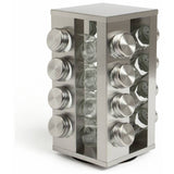 Habitat stainless steel revolving spice rack with 16 jars, UK version