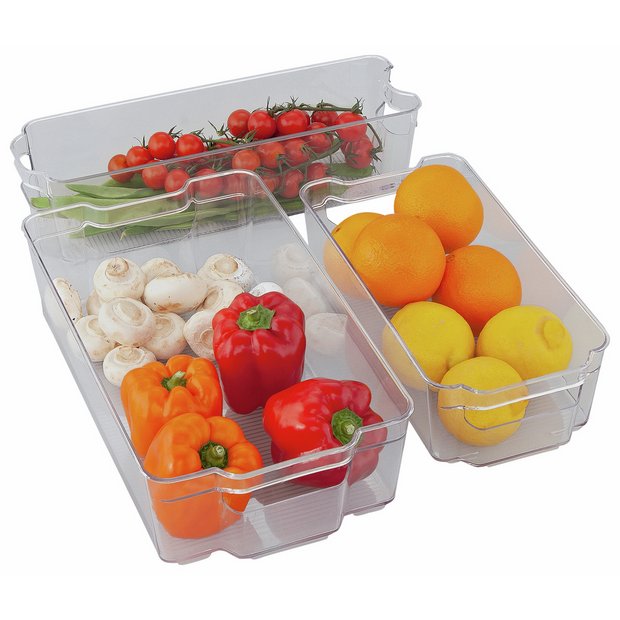 Argos Home Storage Set three plastic containers (British brand)