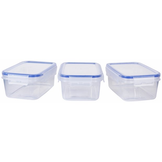 Argos Home klip lock storage set pack of 3 900ml, imported from the UK