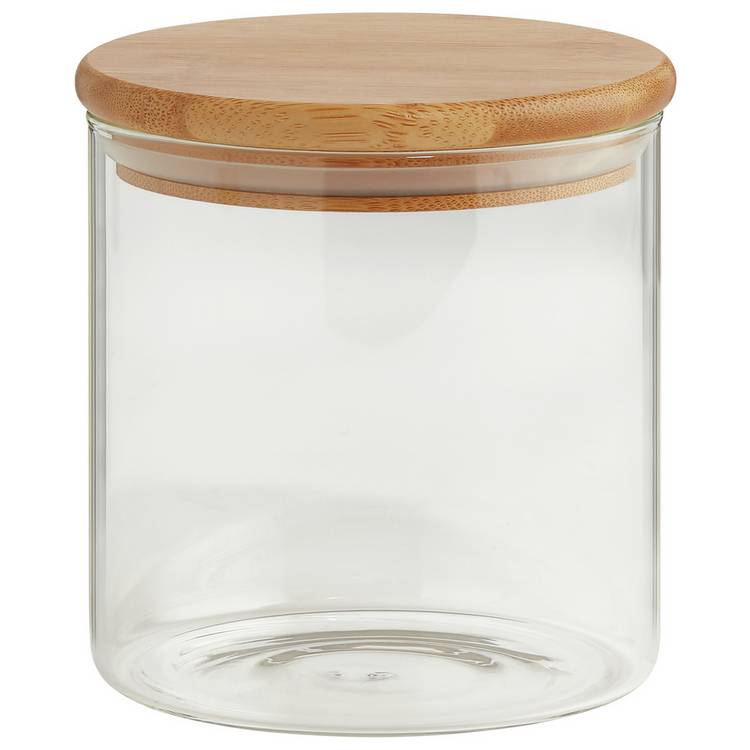 Habitat 660ml glass jar with bamboo lid (British brand)