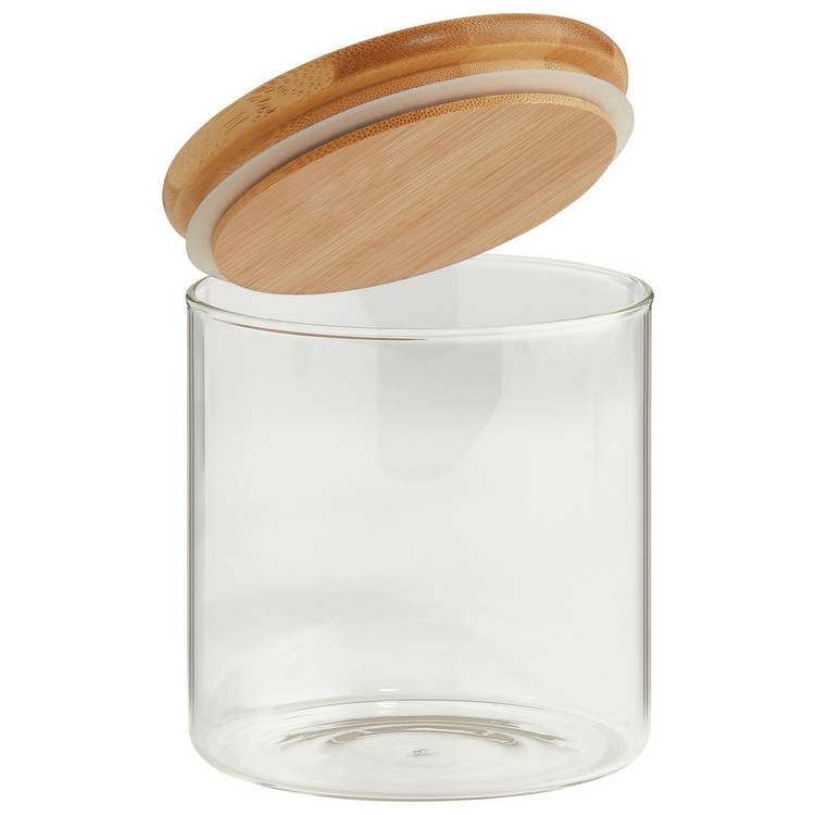 Habitat 660ml glass jar with bamboo lid (British brand)