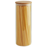 Habitat round glass storage jar with bamboo lid 1.8L, UK version