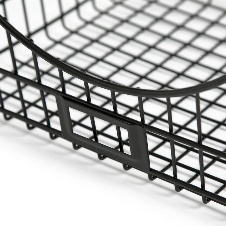 Habitat pack of 2 black storage baskets with label slots, UK version