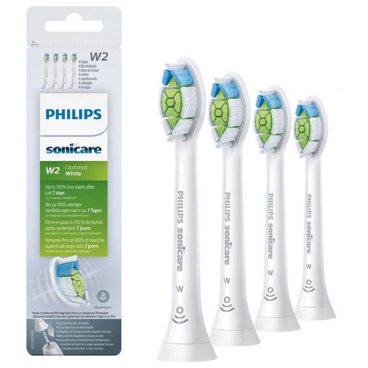 Philips Sonicare Optimal White toothbrush heads pack of 4, UK version