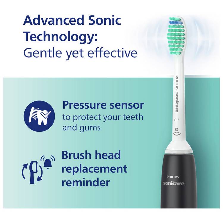 Philips Sonicare 3100 electric toothbrush black, imported from the UK