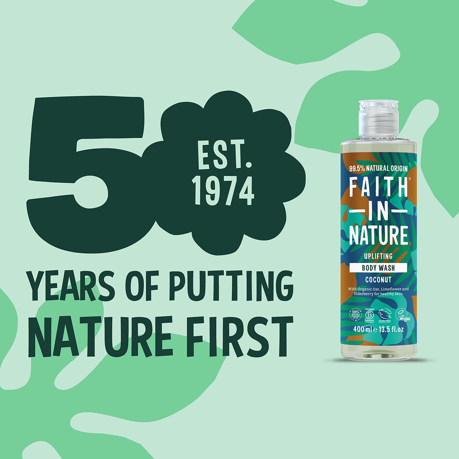 Faith In Nature coconut body wash 400ml - British product