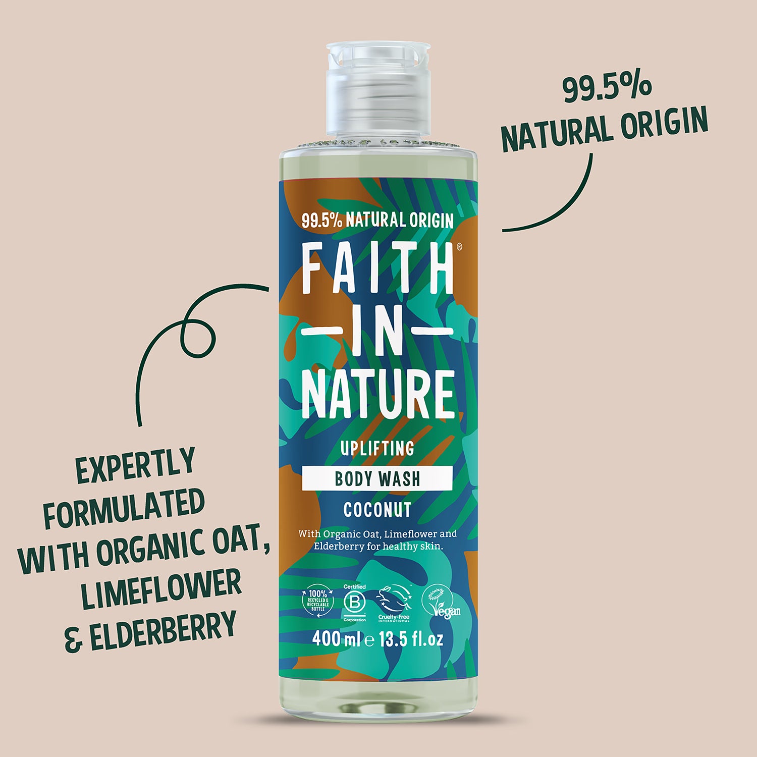 Faith In Nature coconut body wash 400ml - British product