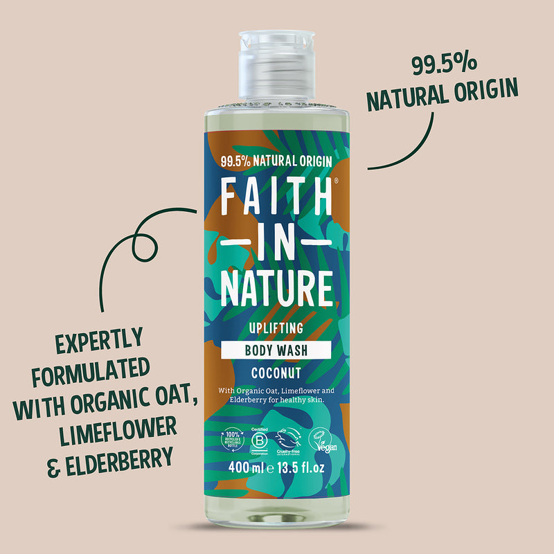 Faith In Nature coconut body wash 400ml - British product