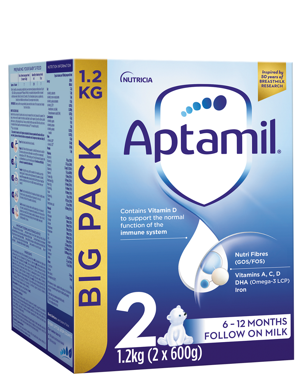 Aptamil follow on milk powder for infants aged 6 to 12 months, 1.2kg - British product