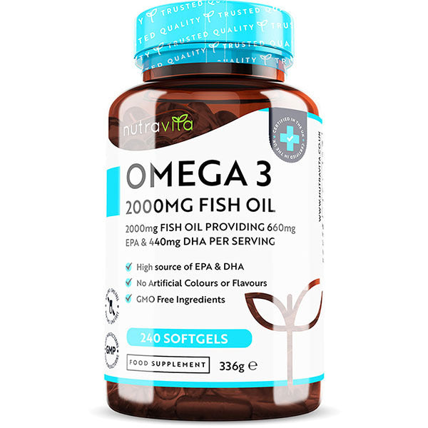 Nutravita Omega 3 2000mg Pure Fish Oil - 240 Soft Gels