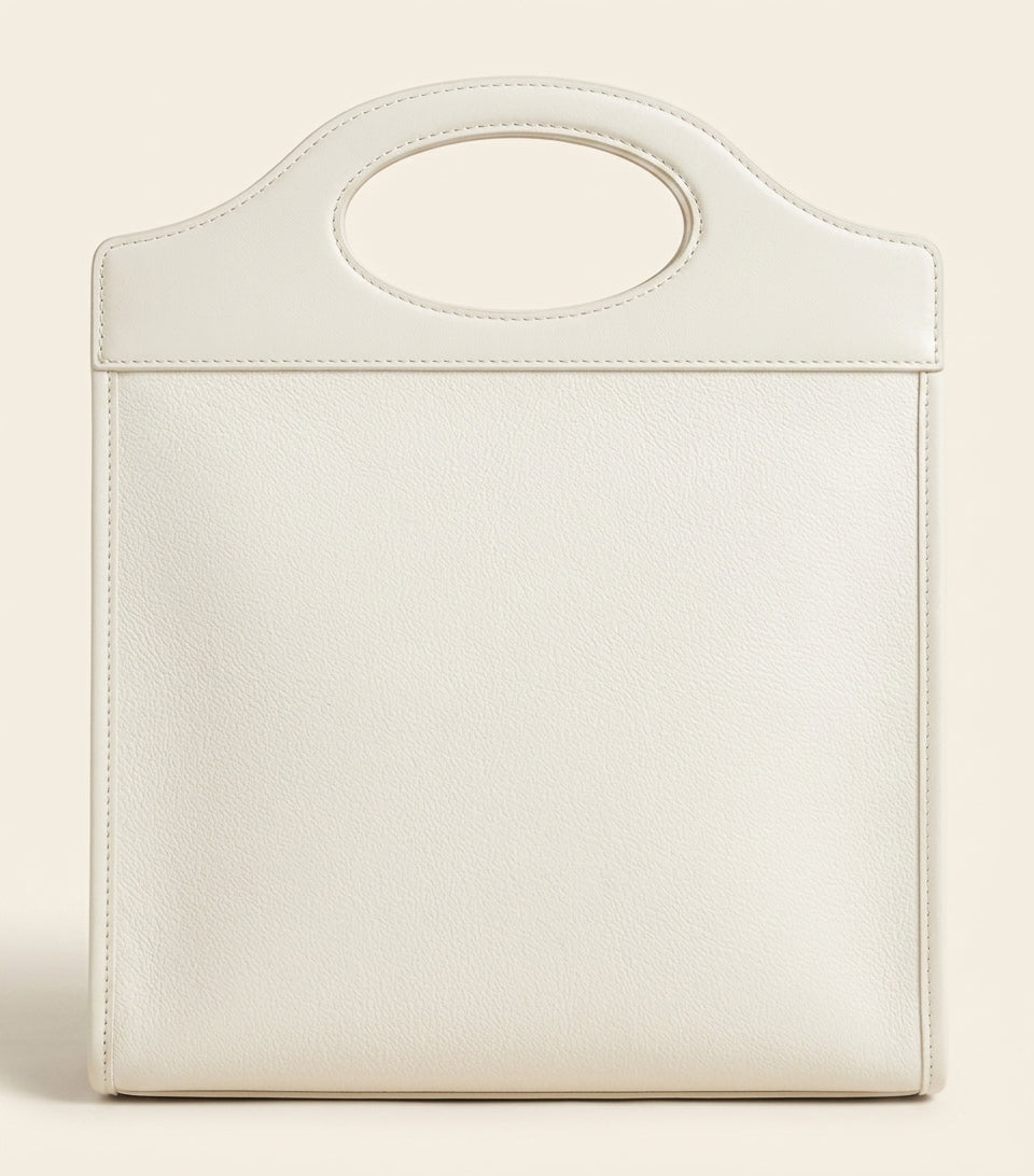 Burberry mini canvas pocket bag with leather trims (British brand)
