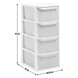 Argos Home plastic drawers 4 drawer light grey, imported from the UK