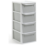 Argos Home plastic drawers 4 drawer light grey, imported from the UK