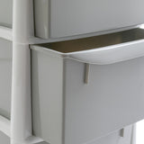 Argos Home plastic drawers 4 drawer light grey, imported from the UK