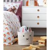 Habitat kids storage basket bunny rope cream - British product