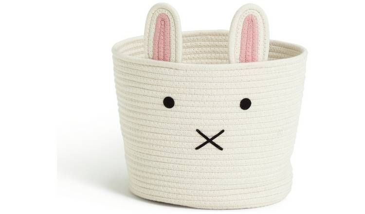 Habitat Bunny Rope Kids Storage Basket - Cream GOODS Argos