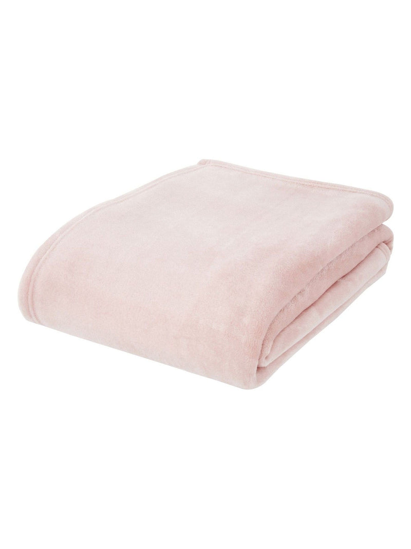 Catherine Lansfield pink raschel velvet extra large throw, imported from the UK