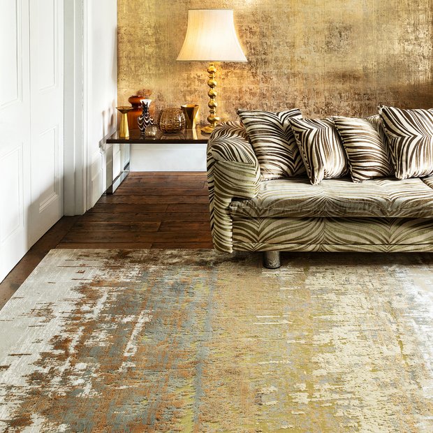 Asiatic gold cut pile rug 80x150cm - British product