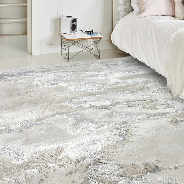 Asiatic Aurora shiny marble grey rug 80x150cm (British brand)