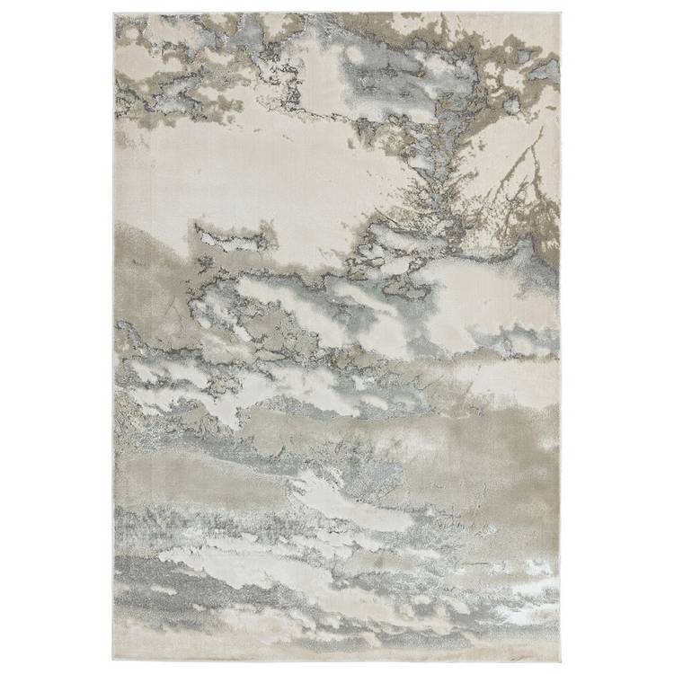 Asiatic Aurora shiny marble grey rug 80x150cm (British brand)