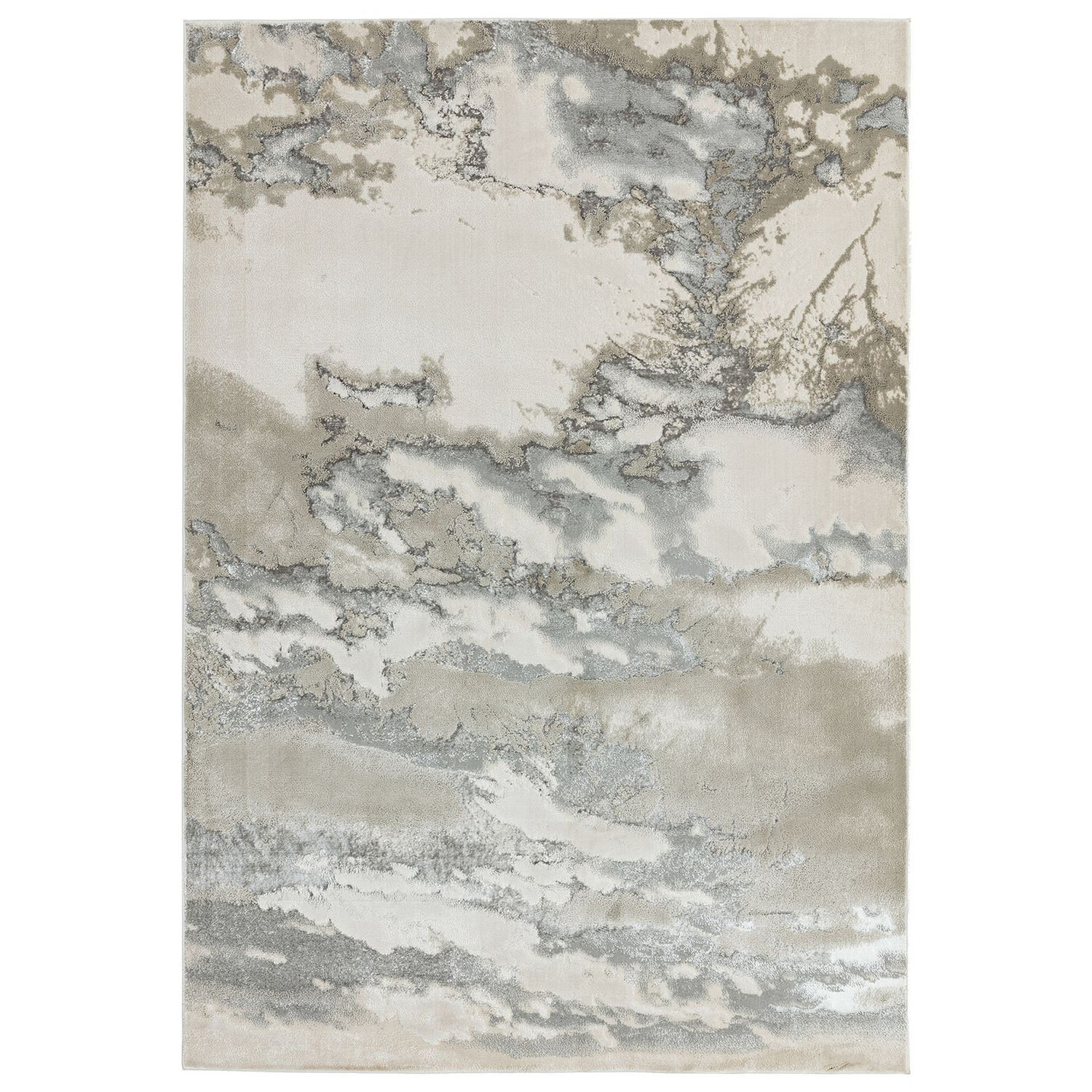 Asiatic Aurora shiny marble grey rug 80x150cm (British brand)