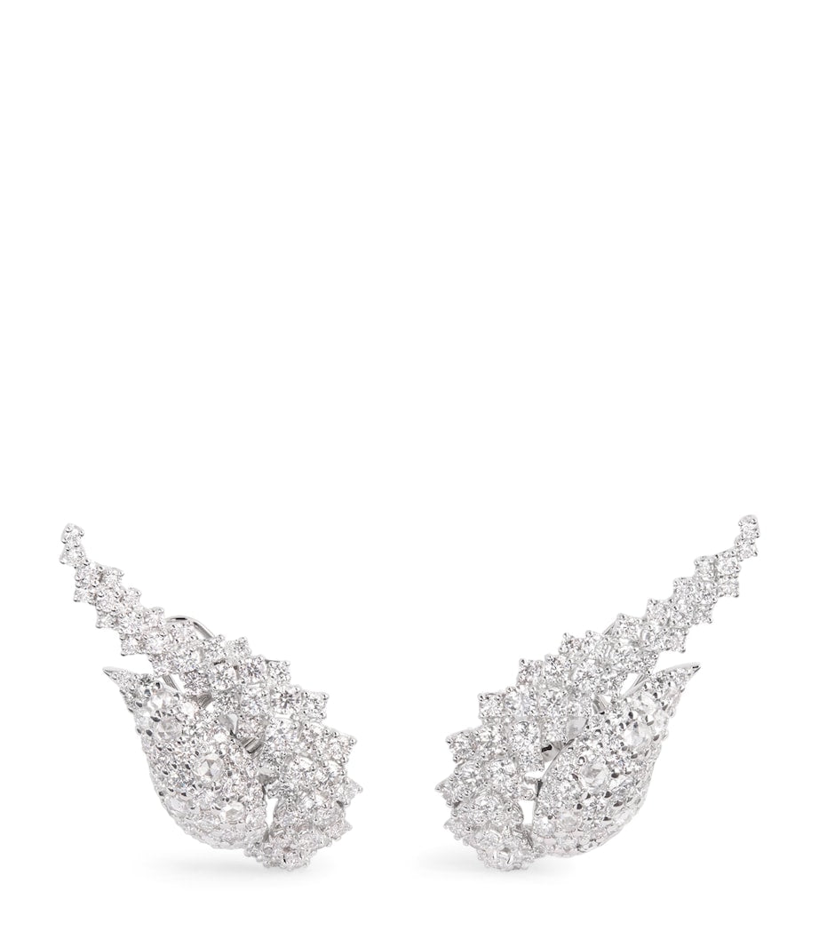 YEPREM white gold diamond stud earrings (British brand)