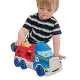 Chad Valley toy car transporter with yellow car - British product