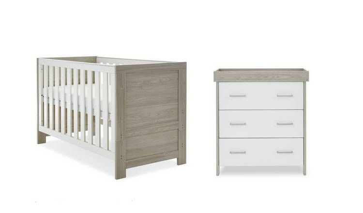 Obaby Nika 2 Piece Nursery Furniture Set - Grey and White GOODS Argos