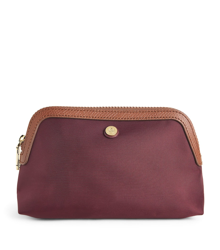 Harrods small nylon wash bag with leather trims, UK version