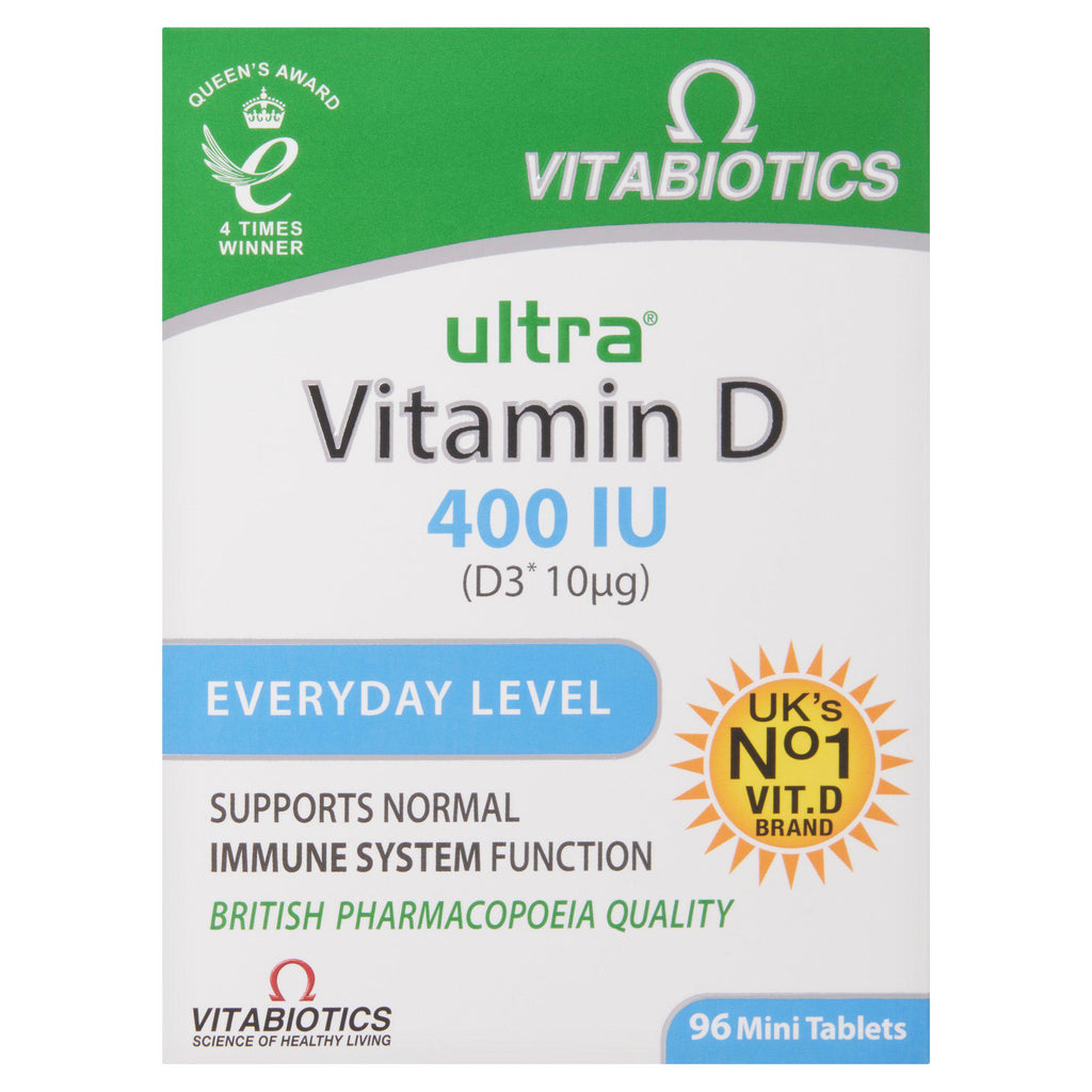 Vitabiotics Ultra Vitamin D 400 IU Everyday Level Tablets x96